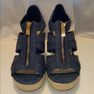 Merona Denim Zip Up Wedges